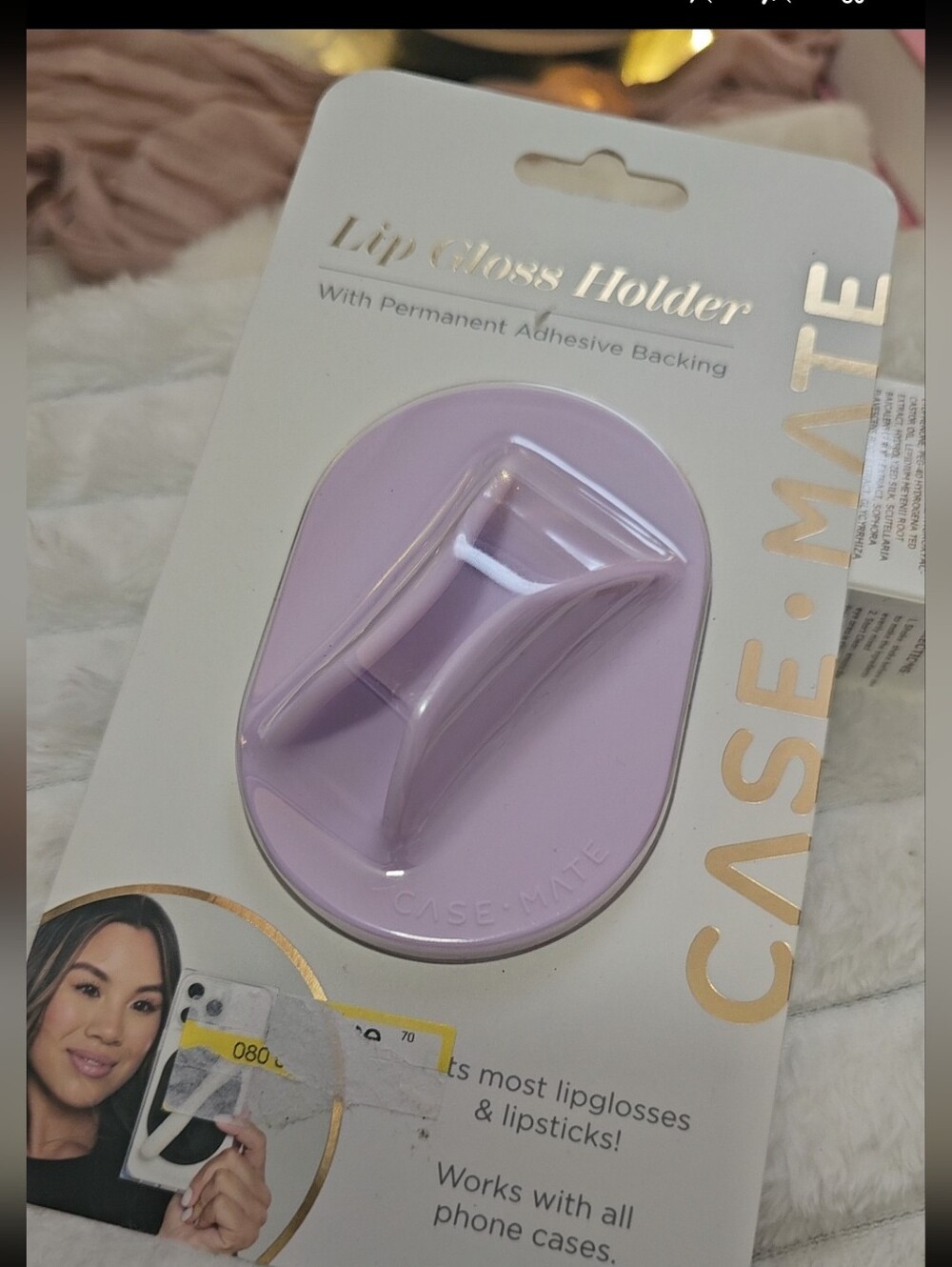 case-mate Lip Gloss Holder Adhesive - Purple